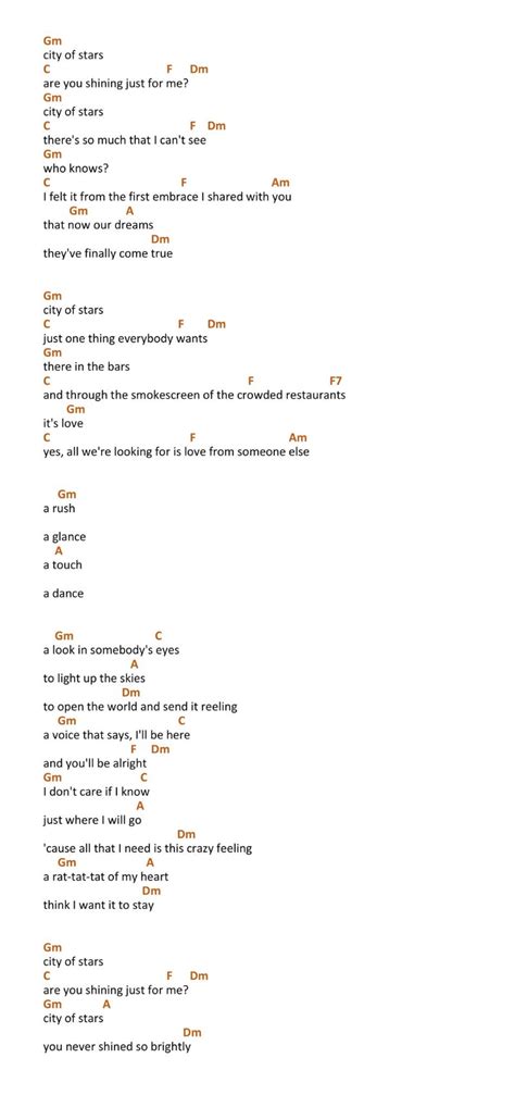 city of stars uke chords|City Of Stars .